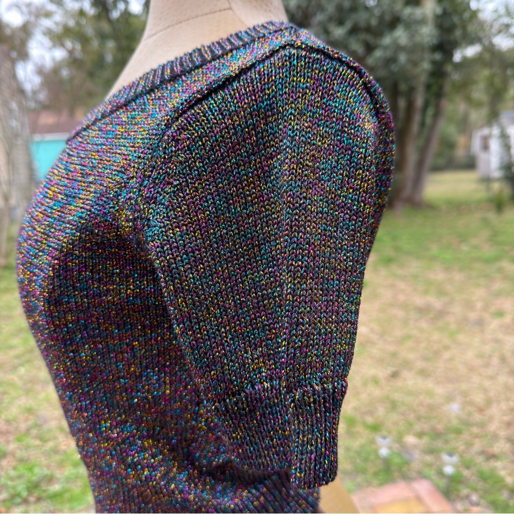 Debut Multicolor Short Sleeve Pullover Sweater - Picture 8 of 16